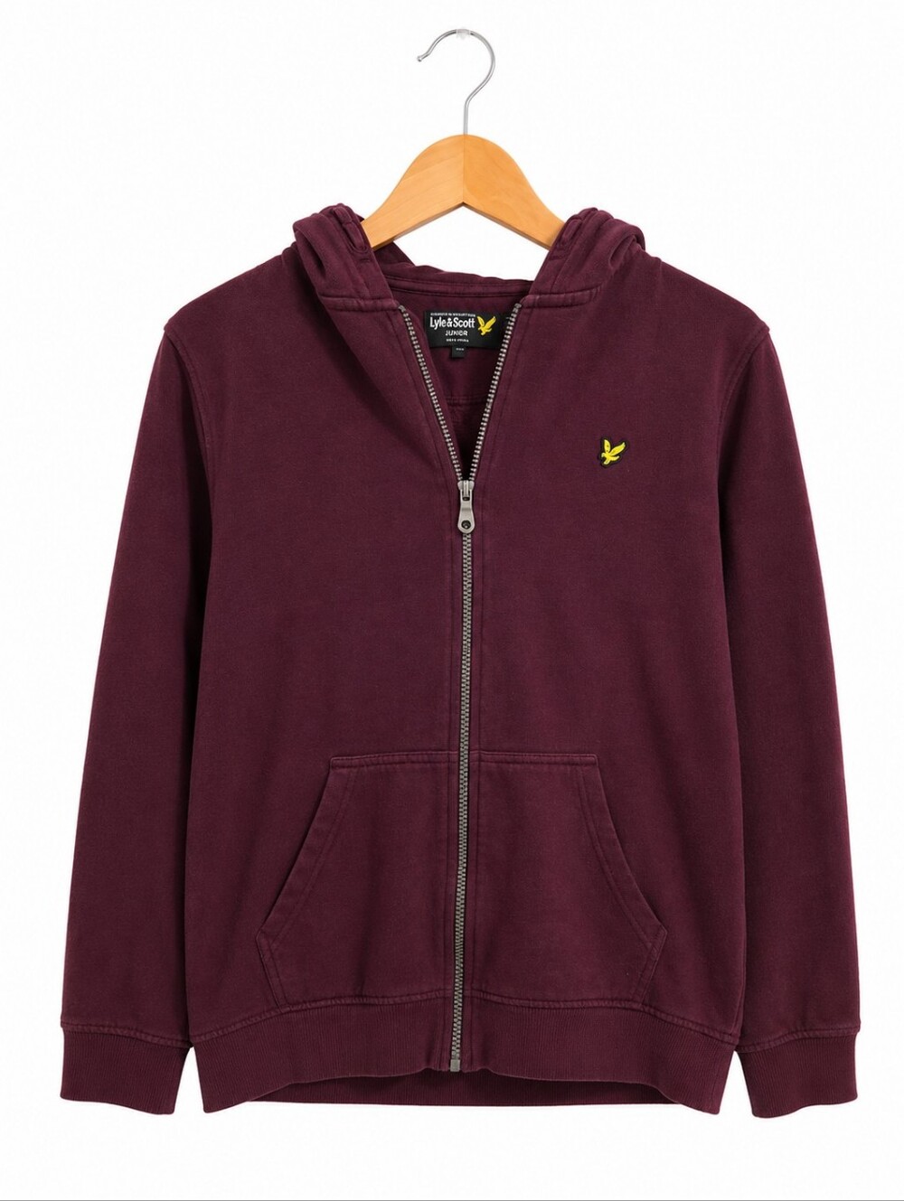 Lyle & Scott Junior Maroon Zip Hoodie Size 14/15 Years